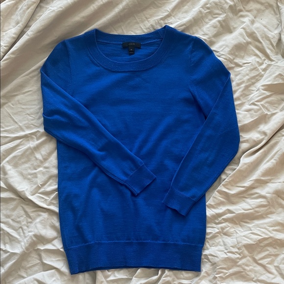 J Crew Blue Wool Sweater - Picture 1 of 2